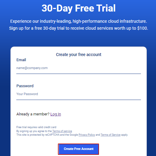 Free 30-Day Trial Kamatera