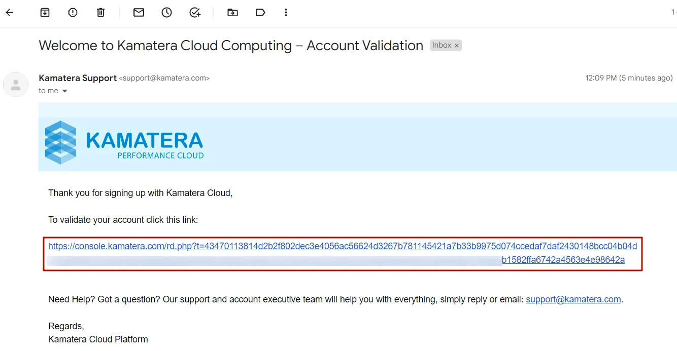Kamatera-Free-Trial-Email-Validation-Link