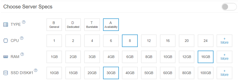 server specs